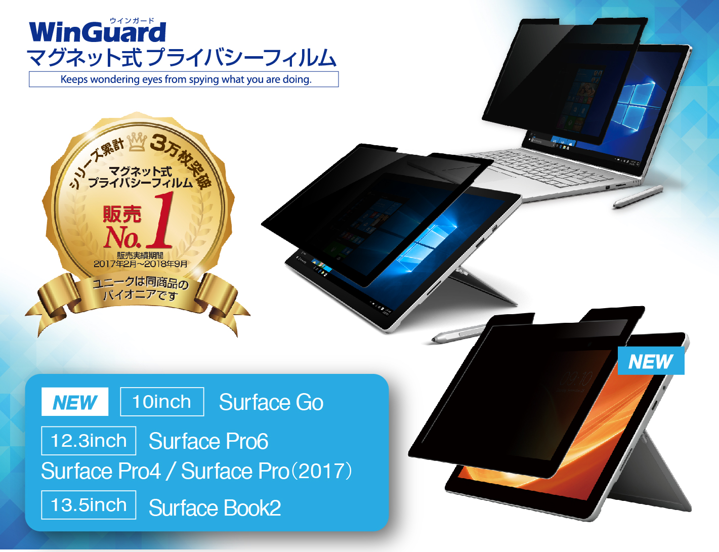 マグネット式プライバシーフィルム