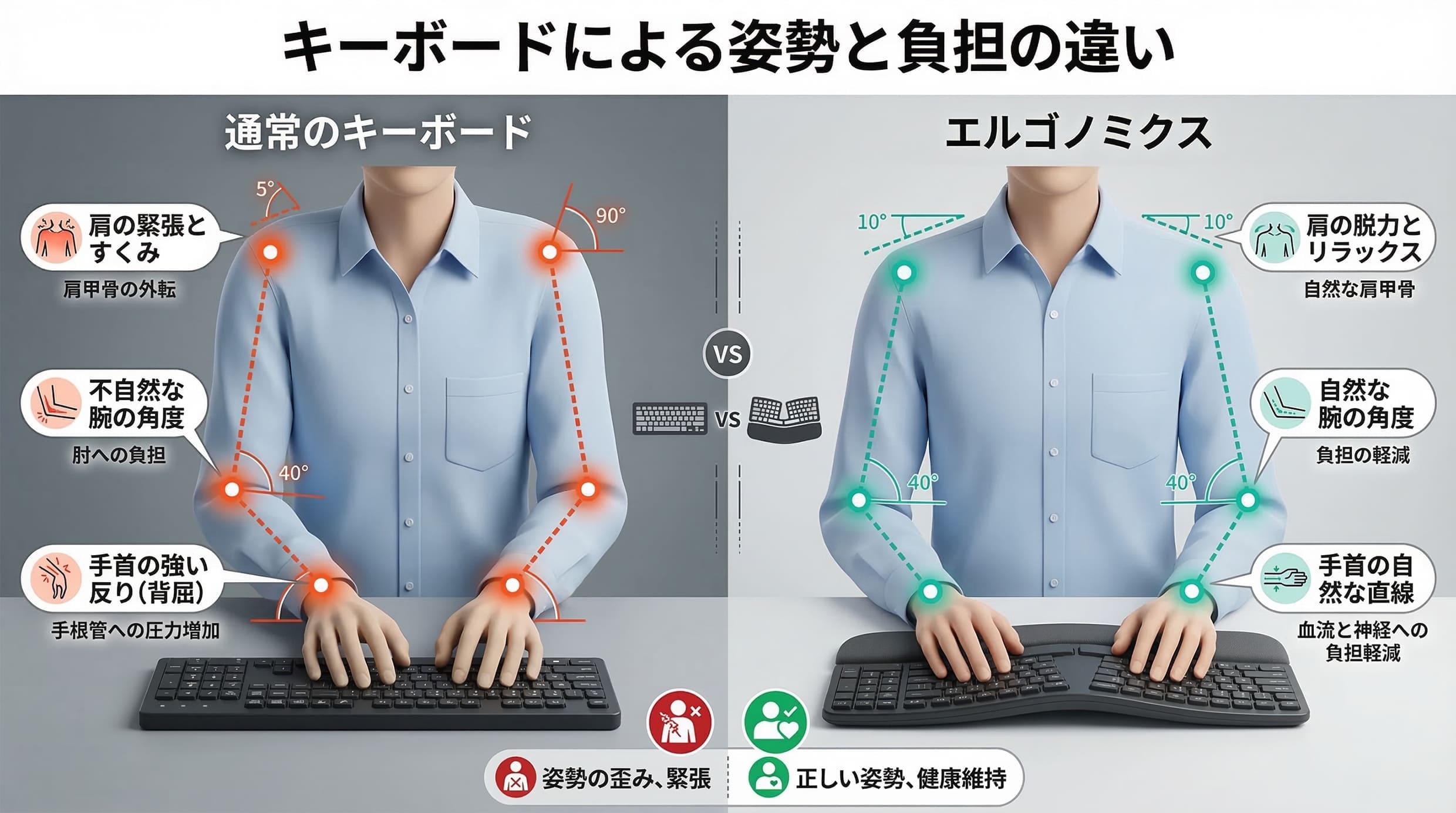 K680ERG エルゴノミクス設計イメージ