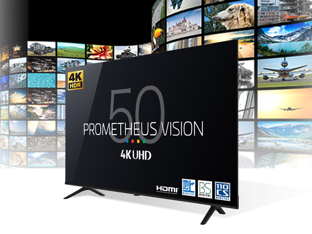 50型4Kテレビ「PROMETHEUS VISION」